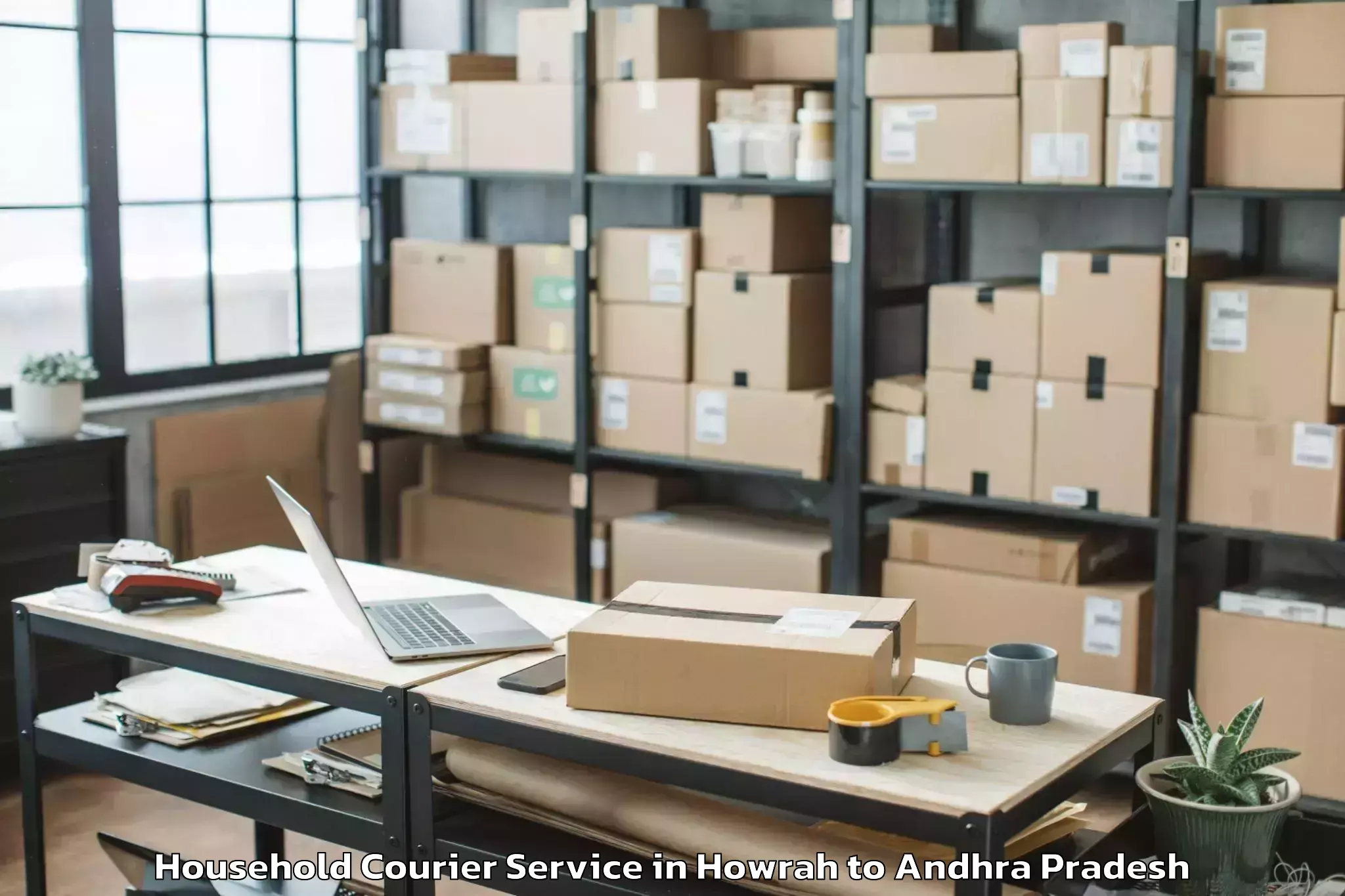 Expert Howrah to Kanuru Household Courier